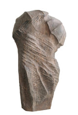modern figurative wooden sculpture The Rain