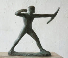 Modern figurative bronze sculpture