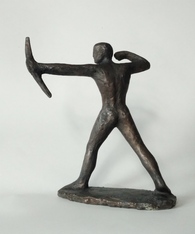 Modern figurative bronze sculpture Archer