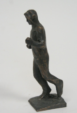 Modern figurative bronze sculpture Jogging
